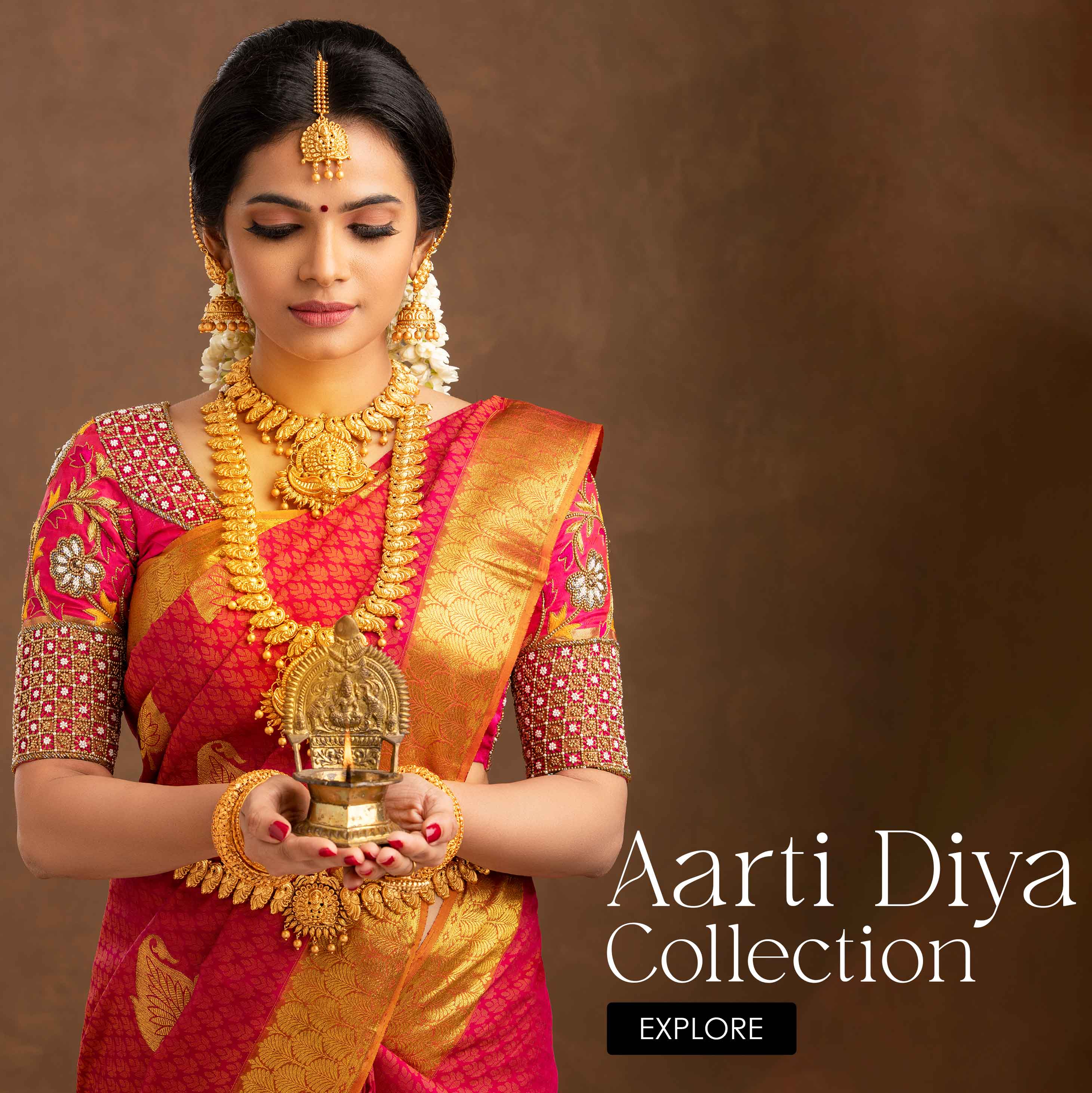 Traditional Brass Arti Diya