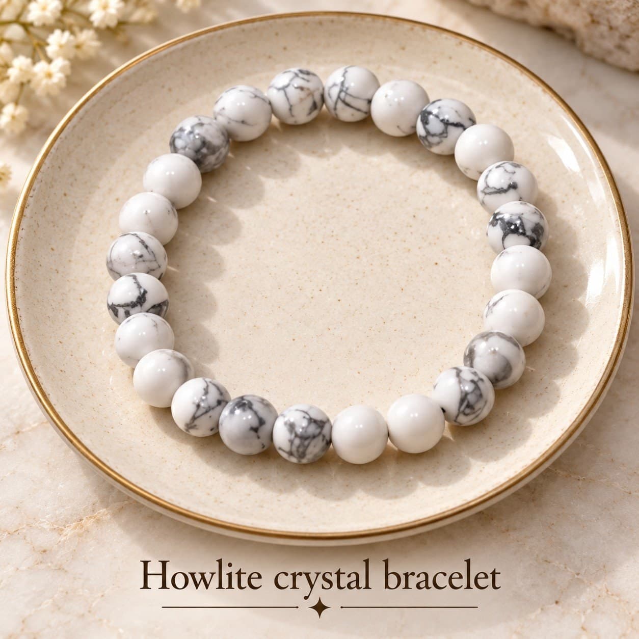 Howlite Crystal Bracelet