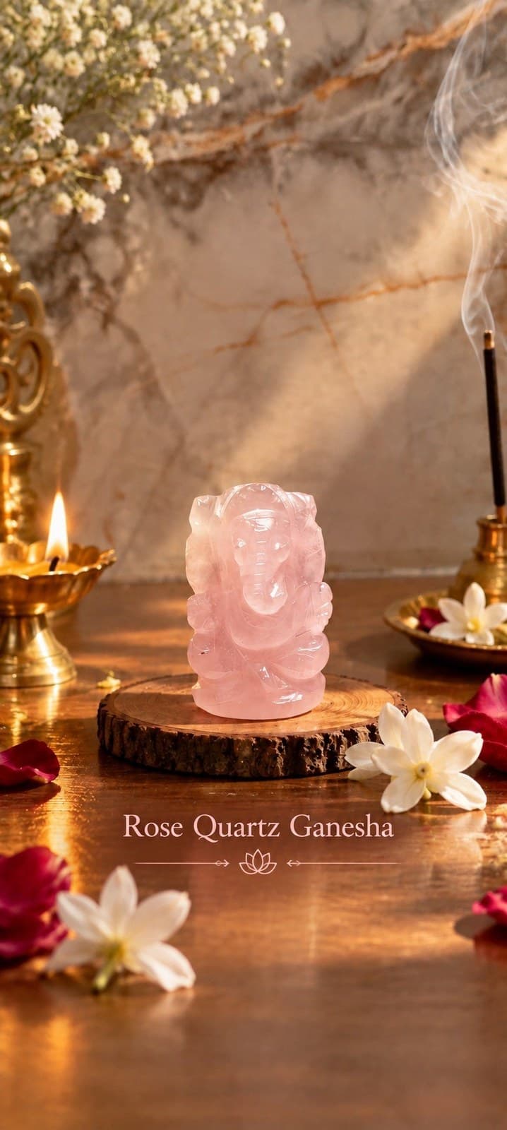 Rose Quartz Ganesha