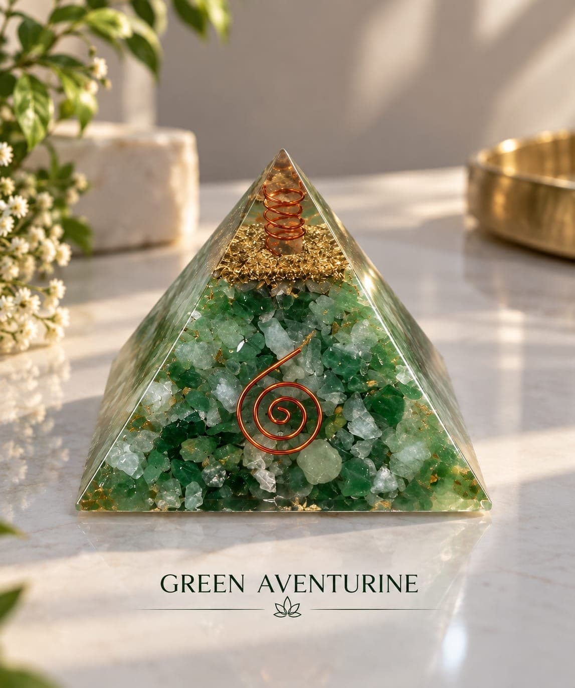 Green Aventurine Orgone Pyramid