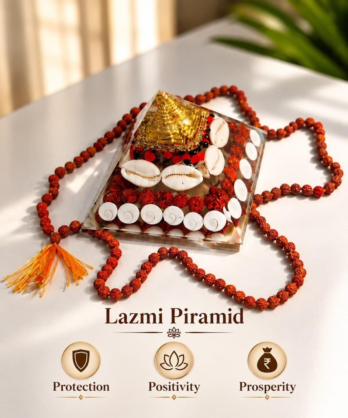 Laxmi Pyramid — Gomati Chakra & Cowrie