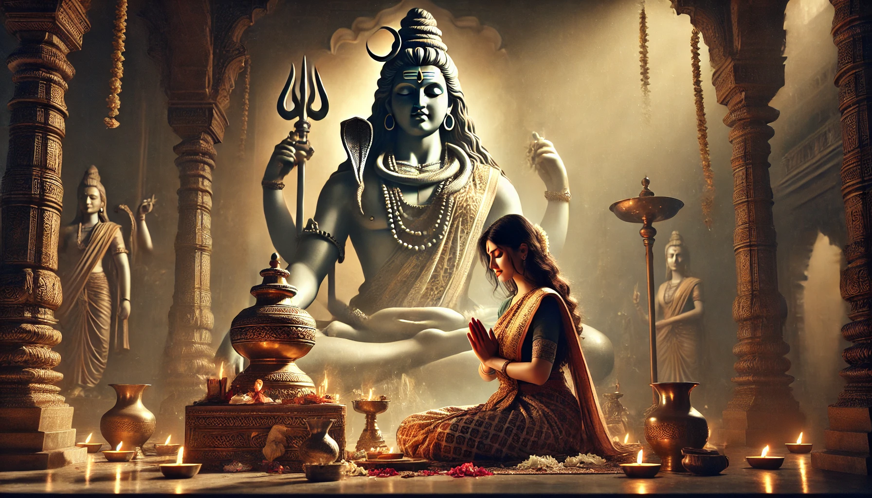 Mahadev Brass Statue - Medium