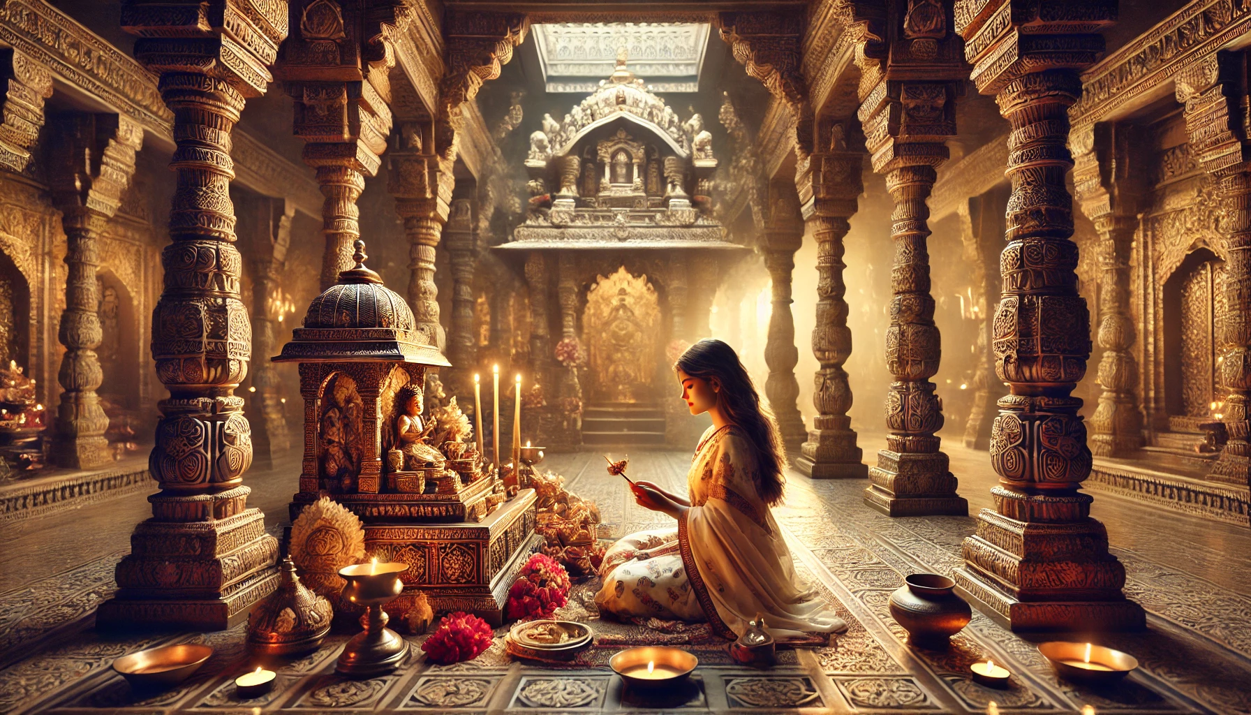 Temple Bell & Diya Set